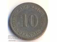Германия 10 пфенига 1898j