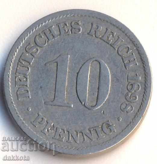 Германия 10 пфенига 1898a