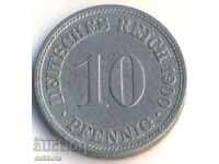 Германия 10 пфенига 1900f
