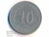 Германия 10 пфенига 1900e