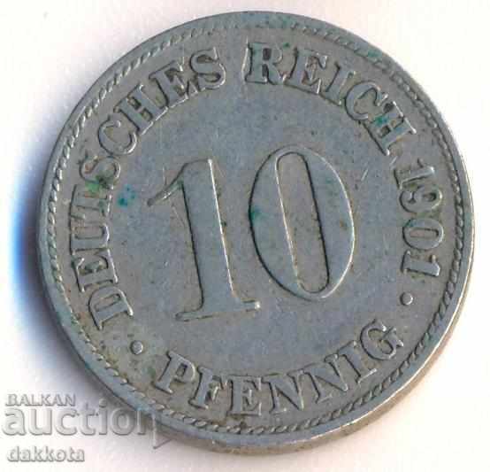 Germany 10 Pfennig 1901D Germany 10 Pfennig 1901D