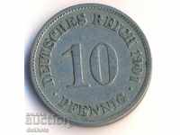 Германия 10 пфенига 1901a