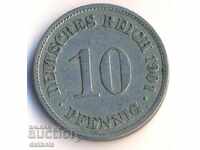 Германия 10 пфенига 1901a