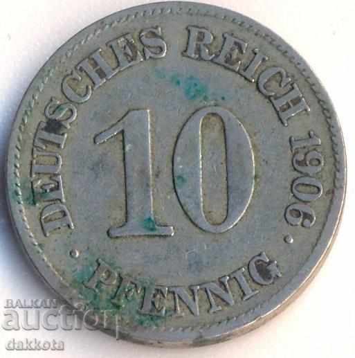 Германия 10 пфенига 1906e