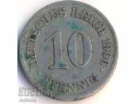 Германия 10 пфенига 1906e