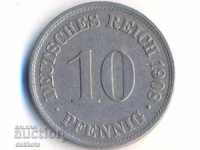 Германия 10 пфенига 1908a