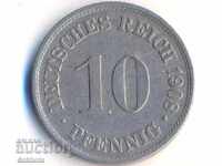 Германия 10 пфенига 1908a