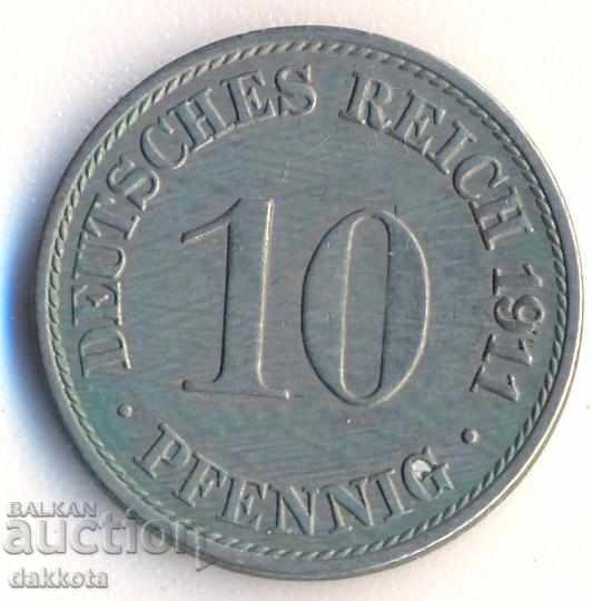 Германия 10 пфенига 1911a