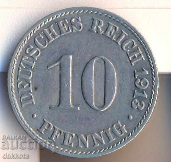 Γερμανία 10 εκατοστά του μάρκου 1913a