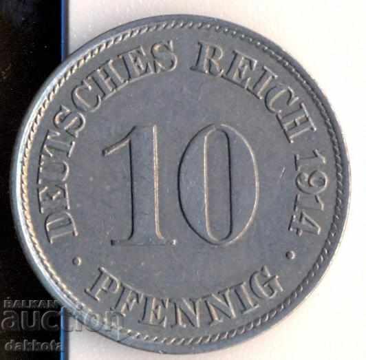 Германия 10 пфенига 1914j