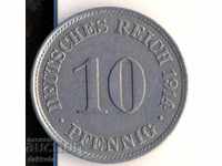 Germany 10 pfennig 1914j
