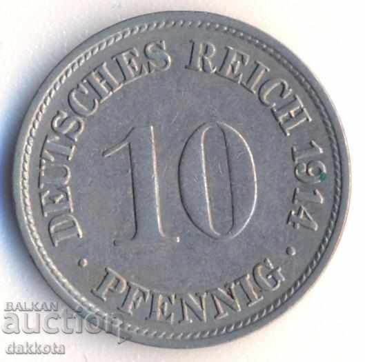 Германия 10 пфенига 1914f
