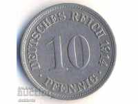 Германия 10 пфенига 1914f