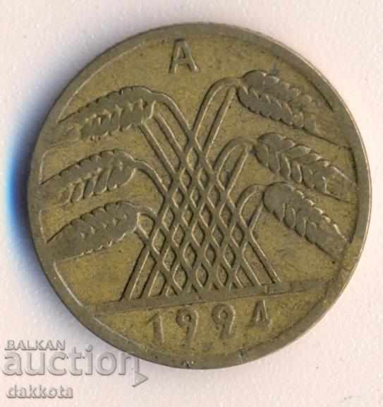 Γερμανία 10 rentenpfeniga 1924 με τιμή 2.00 BGN | € 1.02