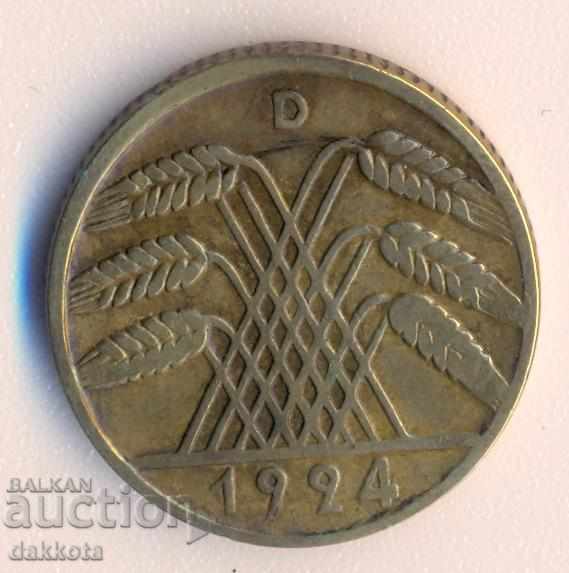 Germania 10 rentenpfeniga 1924d cu preț 2.00 BGN | € 1.02