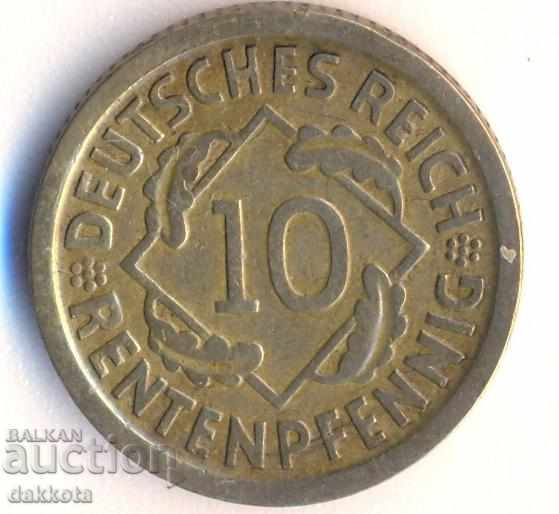 Германия 10 рентенпфенига 1924d Германия 10 рентенпфенига 1924d
