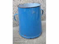 Old enameled pot barrel cauldron bucket enamel 30 liters