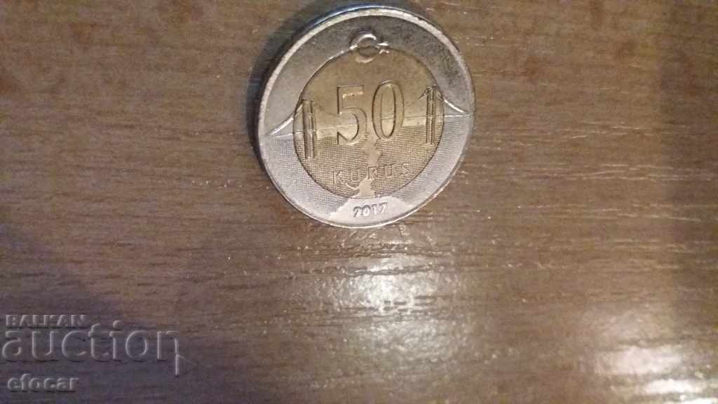 50 kurish turkey 2017 with price 0.99 BGN | € 0.51 50 kurish turkey 2017 with price 0.99 BGN | € 0.51