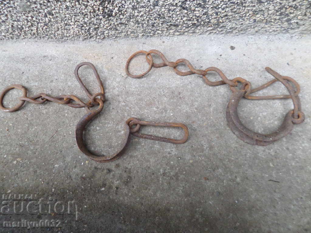 Hand forged beads, prana, chain, wrought iron - 6 Hand forged beads, prana, chain, wrought iron - 6