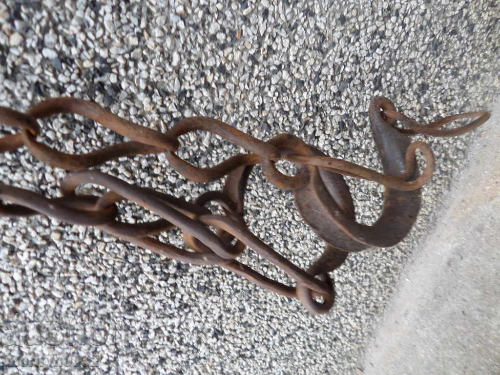 Hand forged beads, prana, chain, wrought iron - 7 Hand forged beads, prana, chain, wrought iron - 7