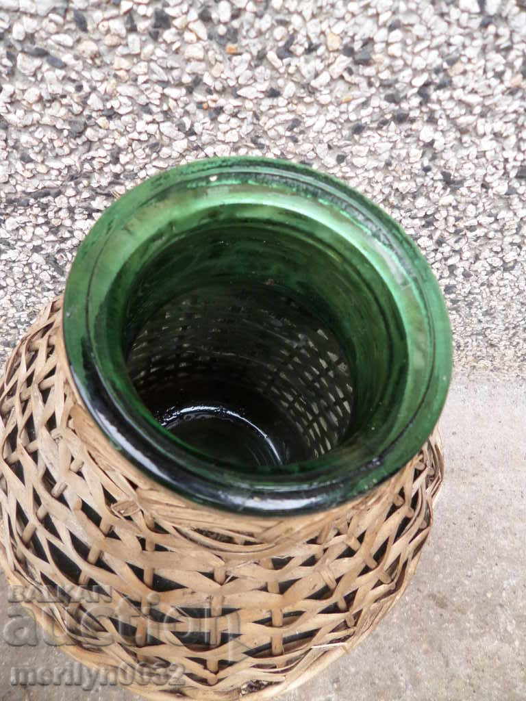 Old jar jar with a stones wicker bottle with price 46.00 BGN | € 23.52