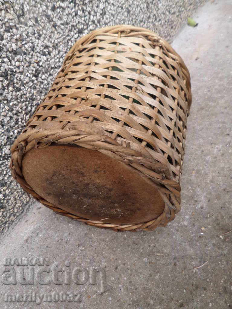 Old jar jar with a stones wicker bottle - 6