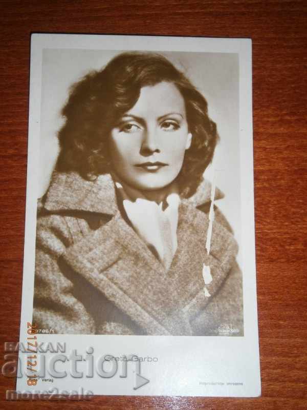POSTAL CARD WITH ARTISTS - GRETA GARBO - LISTED IN 1929