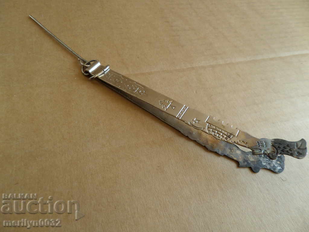 Small walnut roller with engraved wrought iron - 5 Small walnut roller with engraved wrought iron - 5