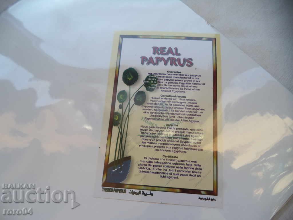 Auction PAPIRUS - EGYPT Auction PAPIRUS - EGYPT
