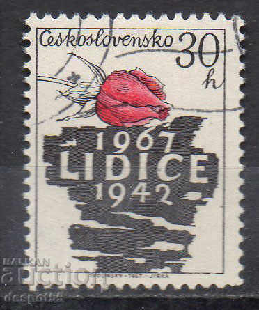 1967. Cehoslovacia. '25 distrugerii Lidice.