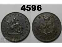 Upper Canada Halfpenny 1857 XF + / AU Canada moneda