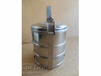 Feed pots 3 pieces of seferite metal container STAIN