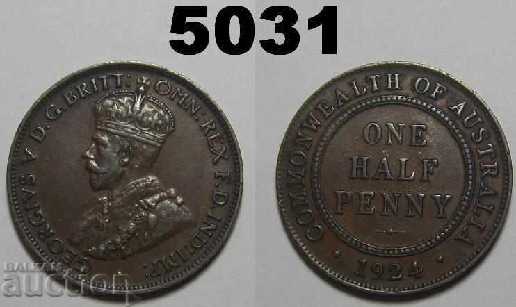 Australia 1/2 penny 1924 XF + rare coin