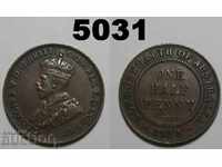 Австралия 1/2 пени 1924 XF+ рядка монета