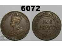 Australia 1 penny 1919 dot below XF coin