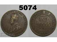 Австралия 1 пени 1918 VF монета