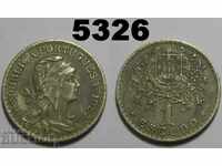 Portugalia 1 Escudo 1927 XF rară monedă