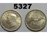 New Zealand 6 pence 1950 AUNC rare coin