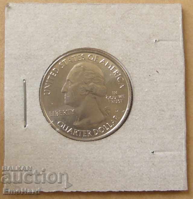 United States Beautiful America 1/4 USD 2017 Ellis Isl-New Jersey D with price 2.85 BGN | € 1.46