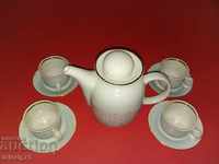 Quality Bulgarian Porcelain-Service Teapot with Cups