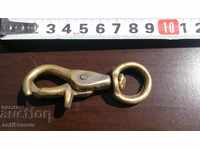 Old brass key ring / brass, vintage