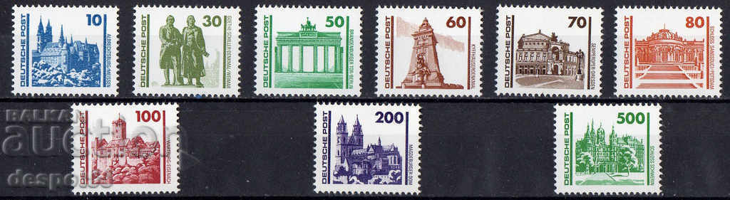 1990. GDR. Historic buildings and monuments.