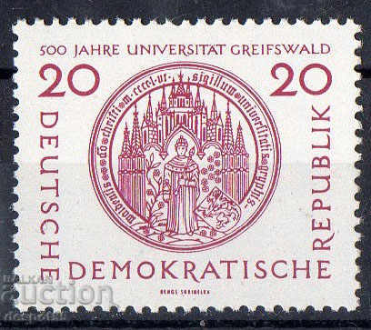 1956. GDR. 500 Universitatea din Greifswald.