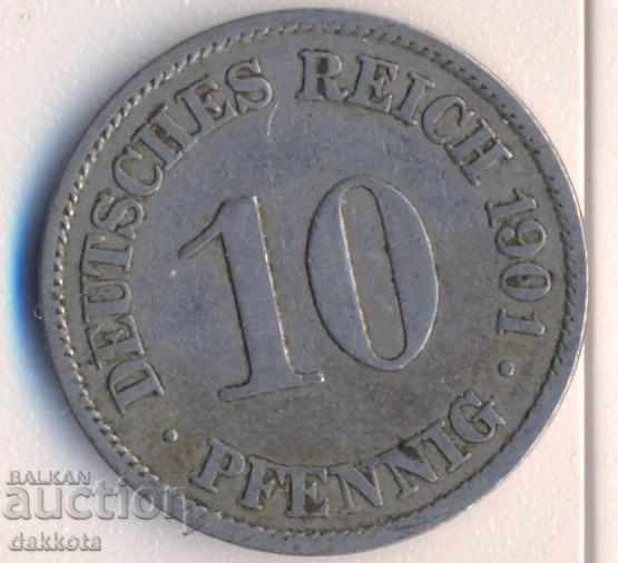 Germania 10 pfenigi 1901a
