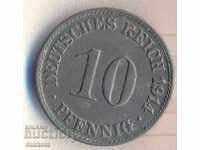 Germania 10 pfenigi 1914a