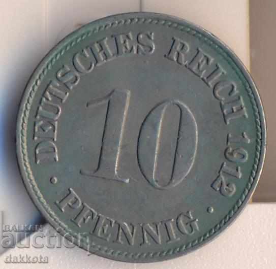 Germania 10 pfenigi 1912d