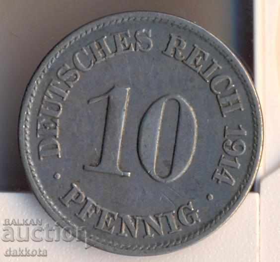 Germania 10 pfenigi 1914j