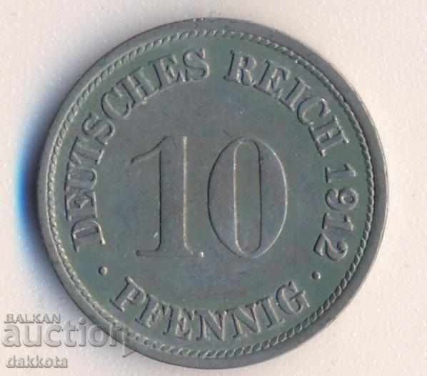 Германия 10 пфенига 1912f Германия 10 пфенига 1912f