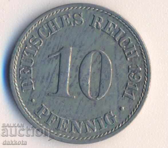 Germania 10 pfenigi 1911a