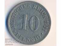 Germania 10 pfenigi 1911a